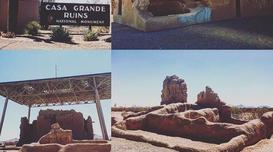 #instone
Last stop in the #roadtrip with Marvels, the wander-dog, was back in #Arizona at the Casa Grande Ruins National Monument which preserves a group of Ancient #Pueblo Peoples #Hohokam structures of the Pueblo III and Pueblo IV Eras. This was the hottest day we experienced, at 103°F. Loved it! #nps #findyourpark
