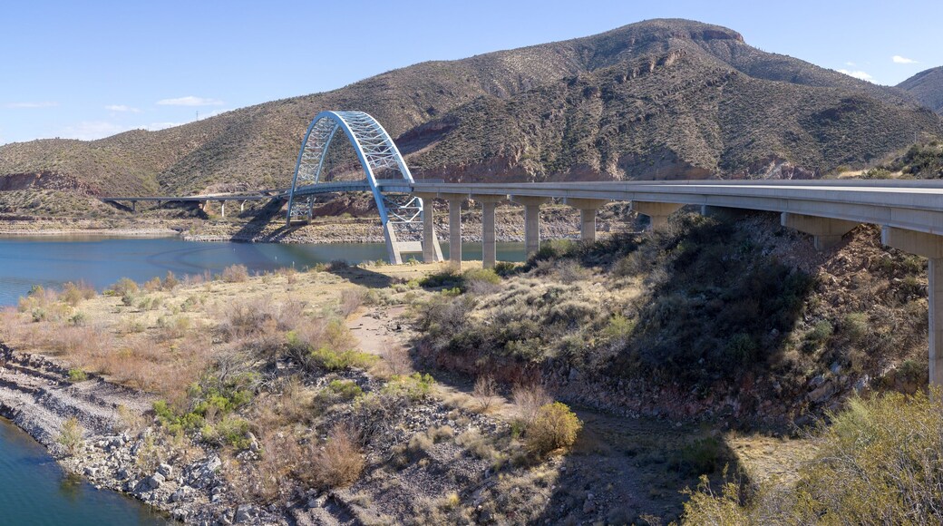 Bridge over the Salt River at Theodore Roosevelt Dam at Hwy 188, AZ, USA