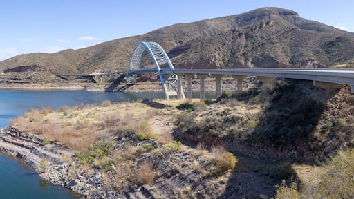 Bridge over the Salt River at Theodore Roosevelt Dam at Hwy 188, AZ, USA