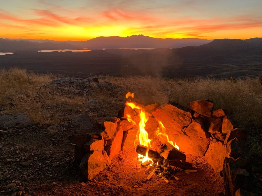 Campfire sunsets