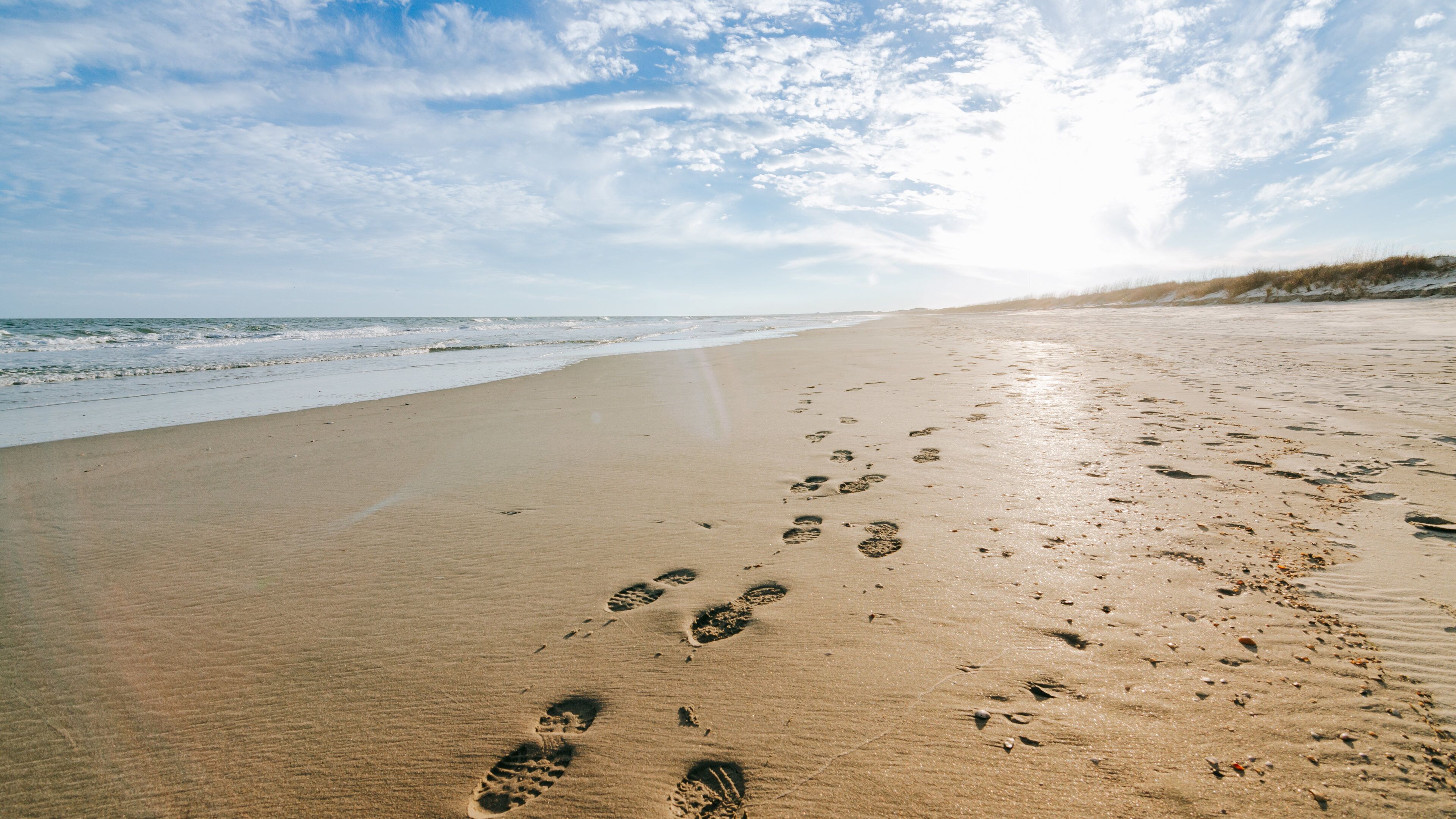 Huntington Beach State Park showing general coastal views, a sunset and a sandy beach