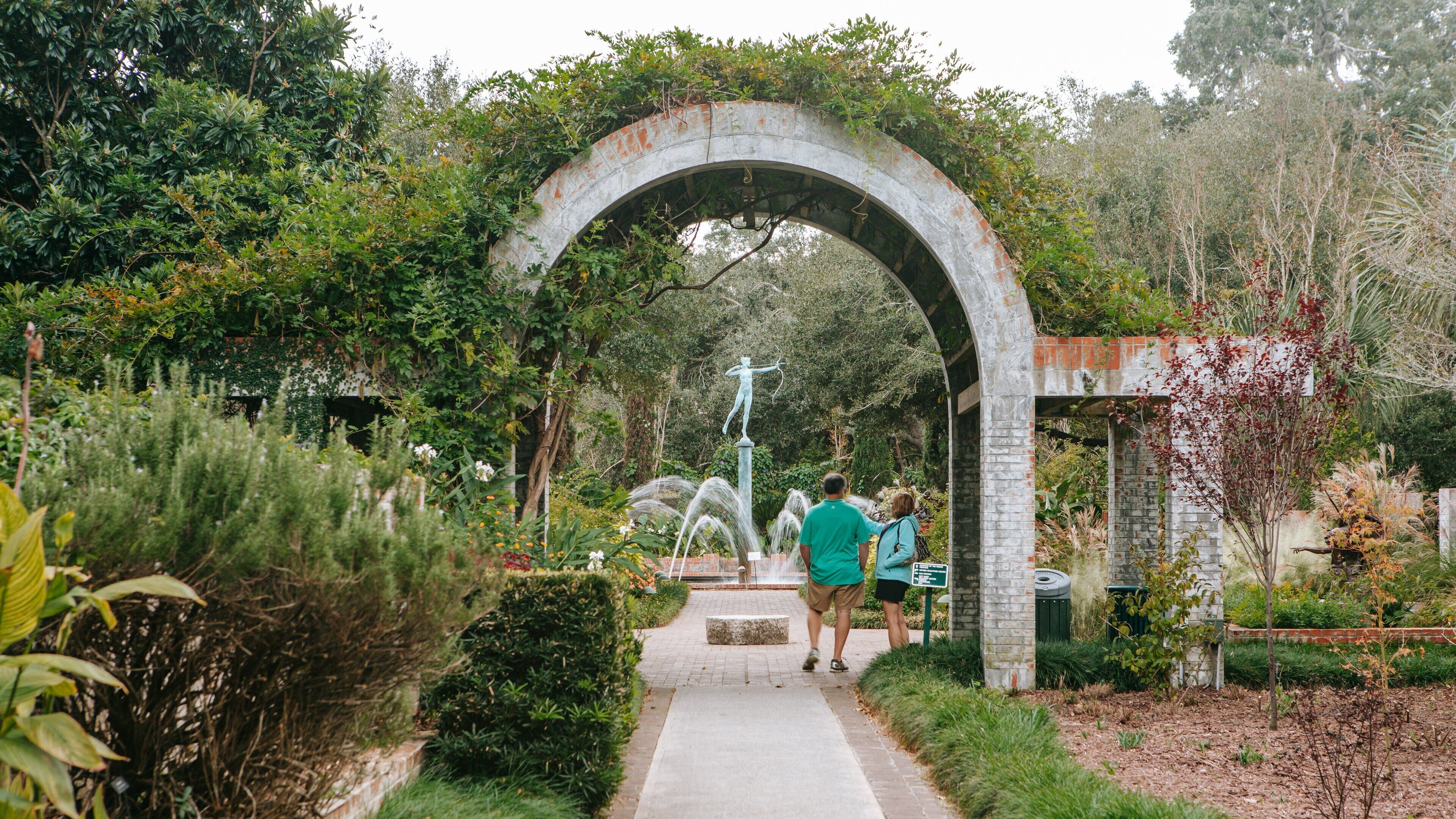 Brookgreen Gardens showing a park as well as a couple