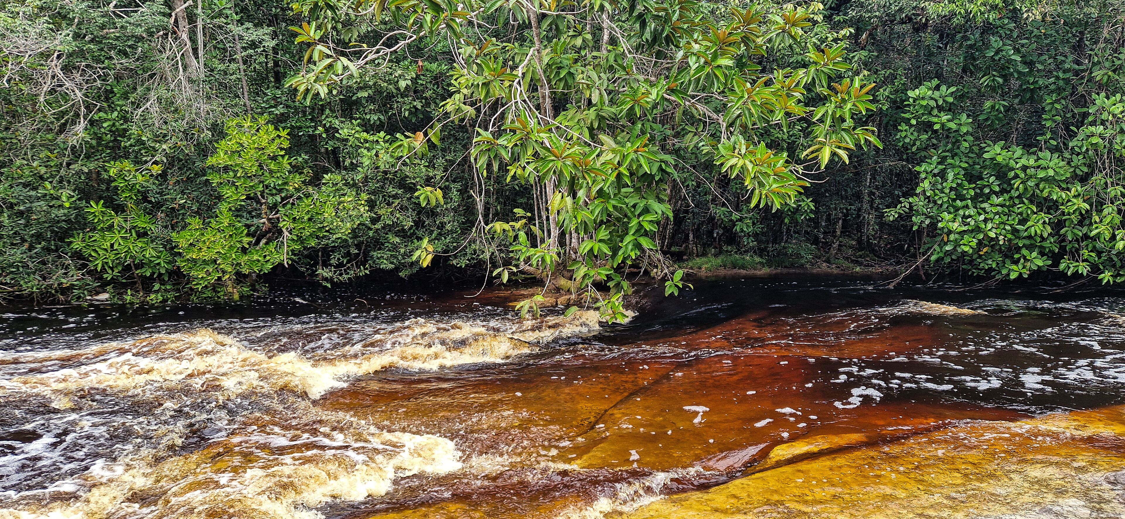 Macaws waterfall in Presidente Figueiredo near Manaus in the amazon region in Brazil