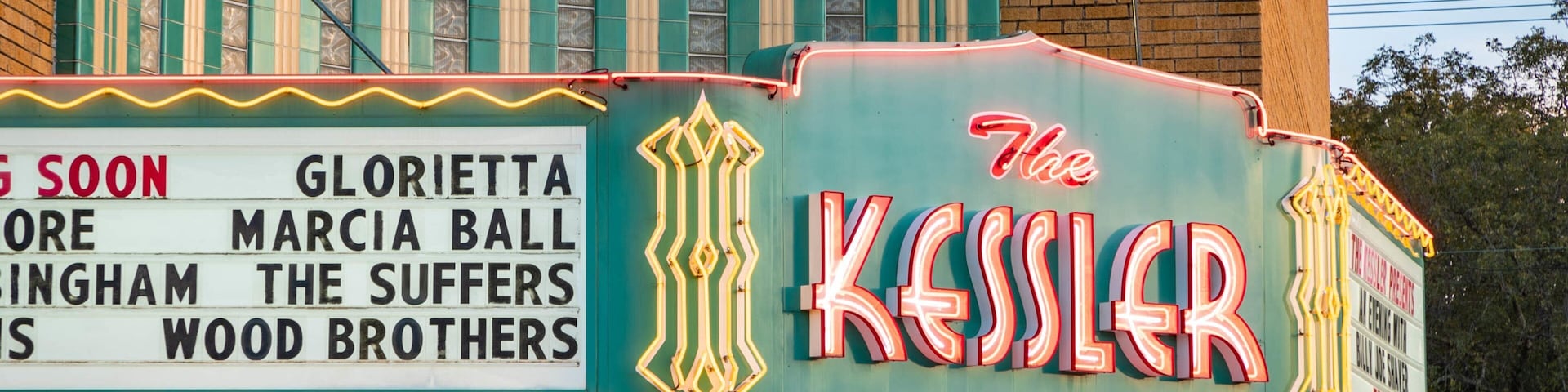 Kessler Theater featuring signage