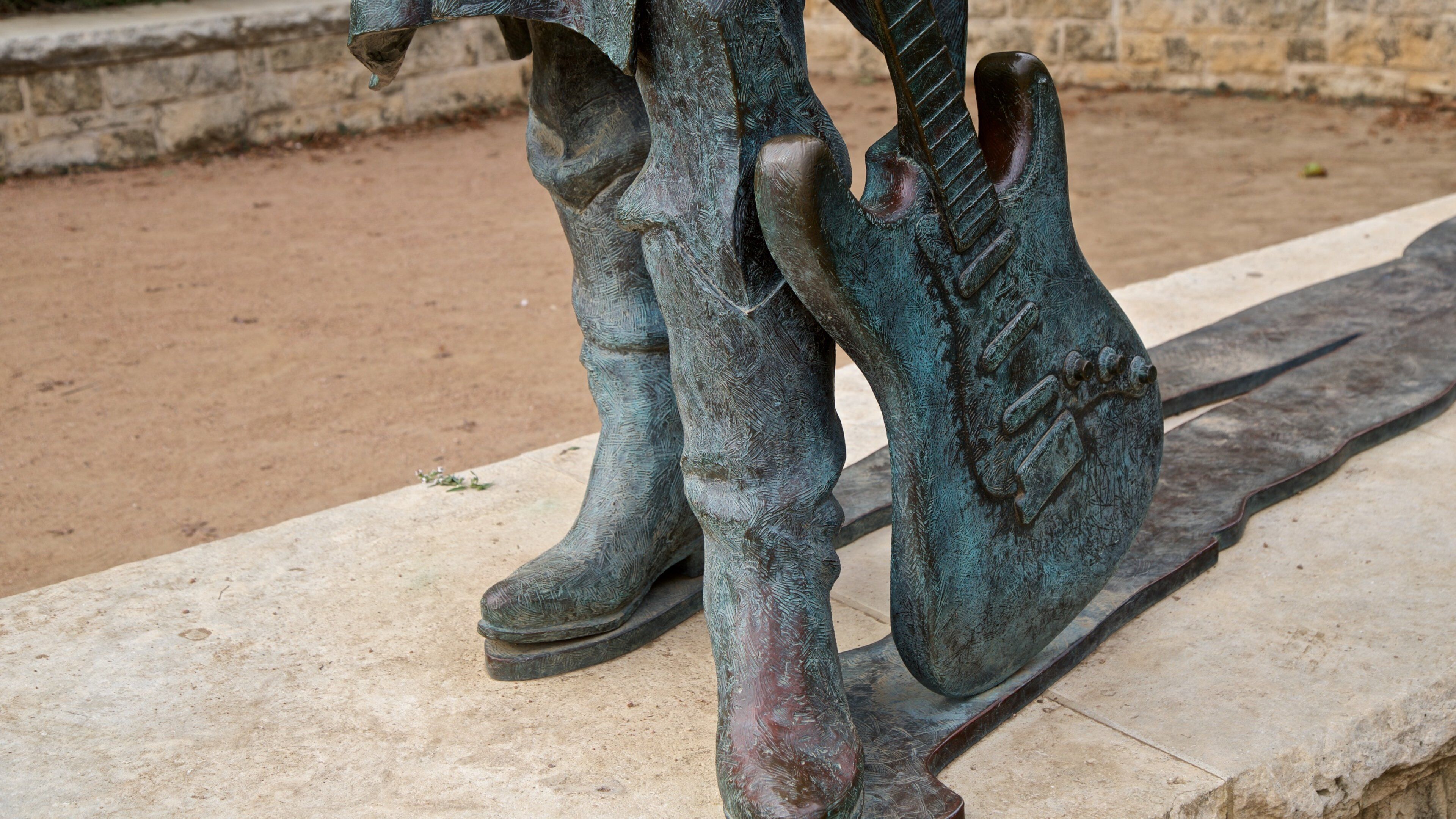 Stevie Ray Vaughan Statue featuring a statue or sculpture
