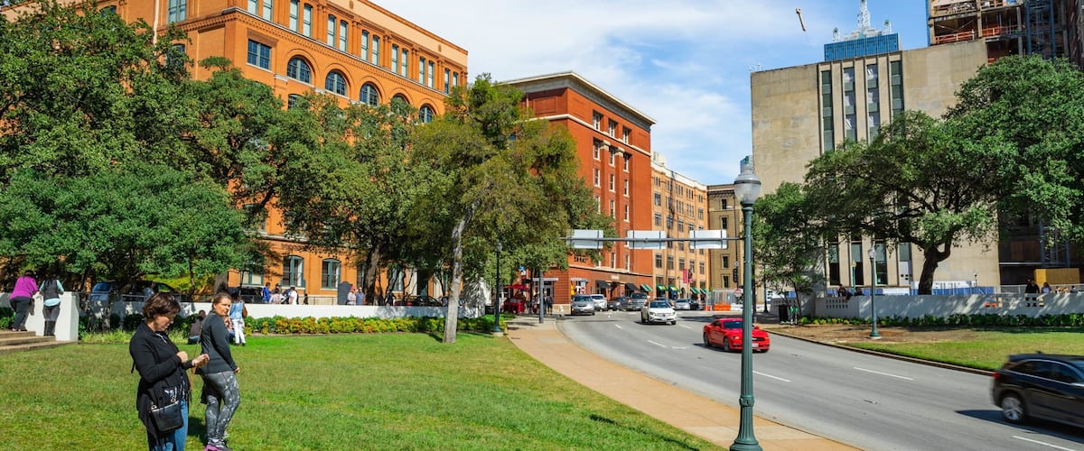 Dealey Plaza which includes a garden as well as a couple