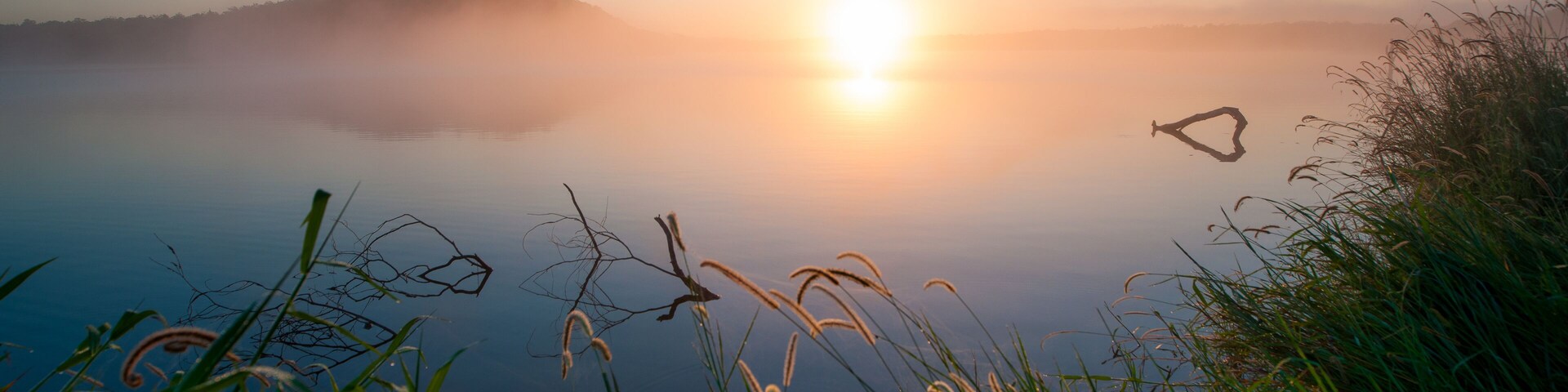 Sunrise at Lake Samsonvale, Queensland