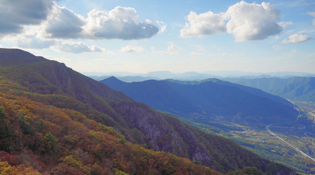Landscape of Cheonwangsan Mountain in Miryang, South Korea