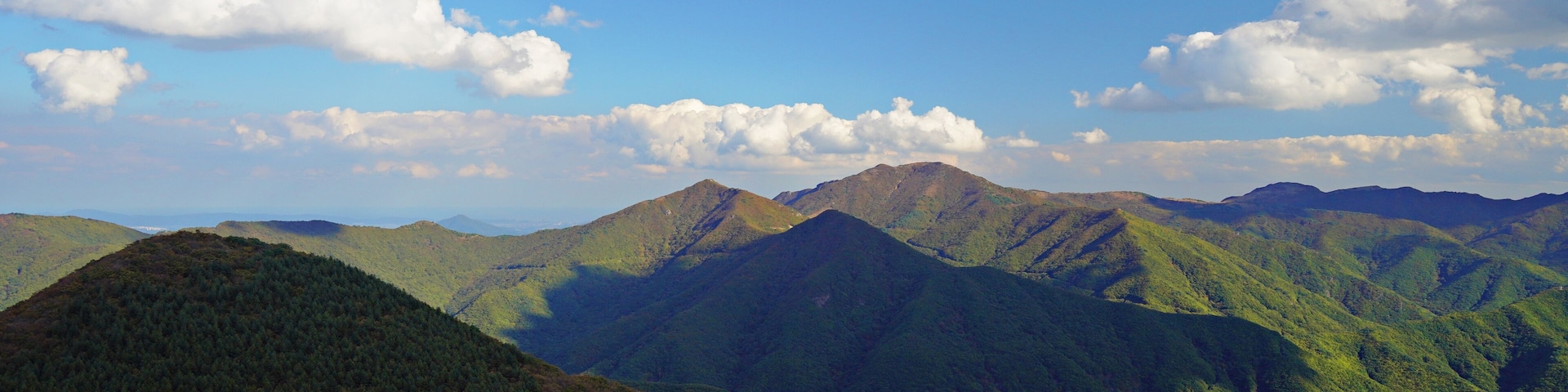 Landscape of Cheonwangsan Mountain in Miryang, South Korea