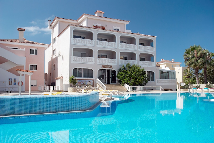 Swimming pool of luxury hotel in Chayofa. Tenerife, Canary Islands, Spain