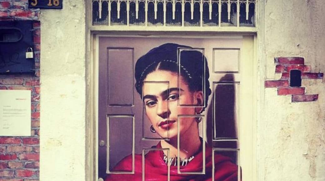 The San Antonio area in Cali, Colombia is filled with beautiful houses and street art.
This door had a painting of the quite famous woman Frida Kahlo.
#iphone #streetart
