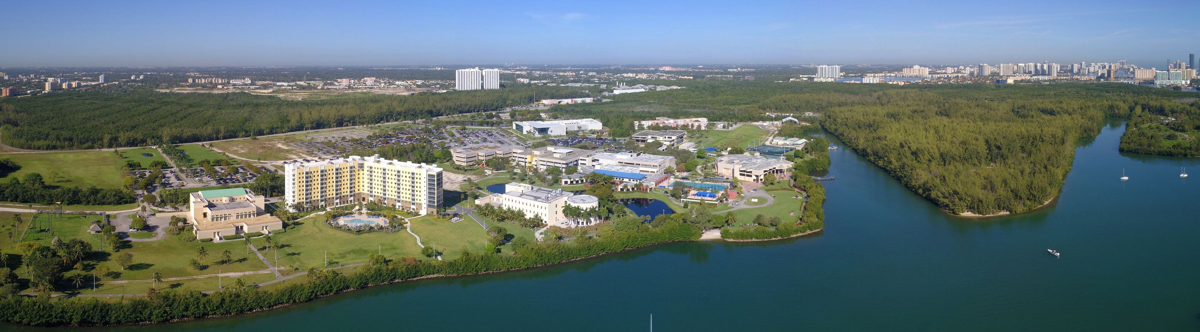Aerial view of Florida International University Miami 