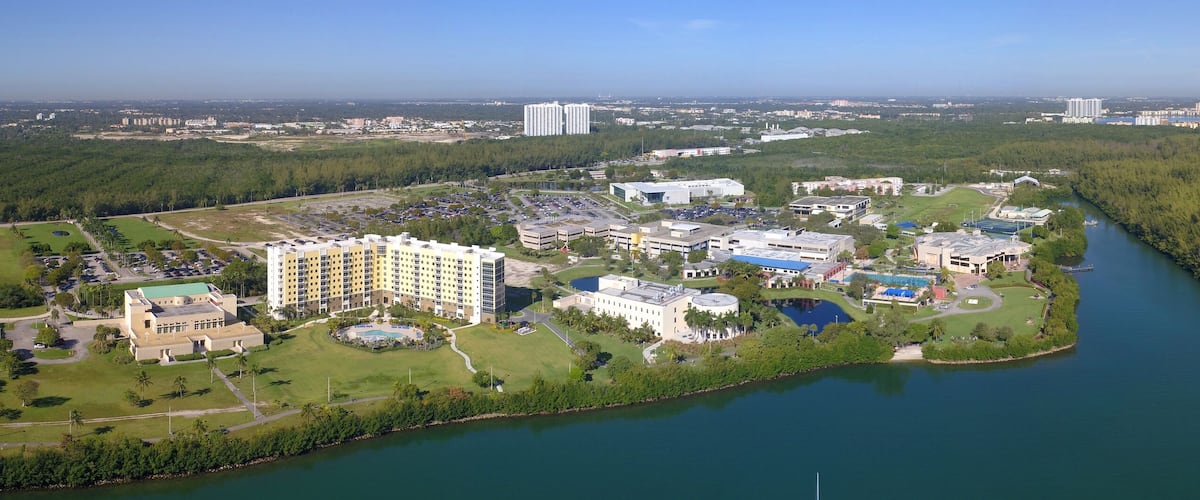 Aerial view of Florida International University Miami