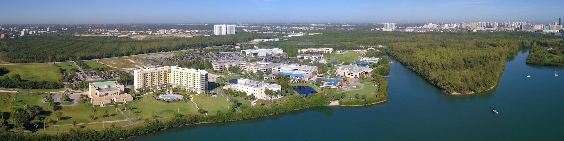Aerial view of Florida International University Miami
