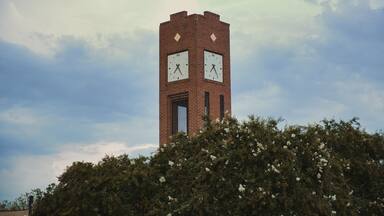 Famous Simpsonville clock tower in the USA