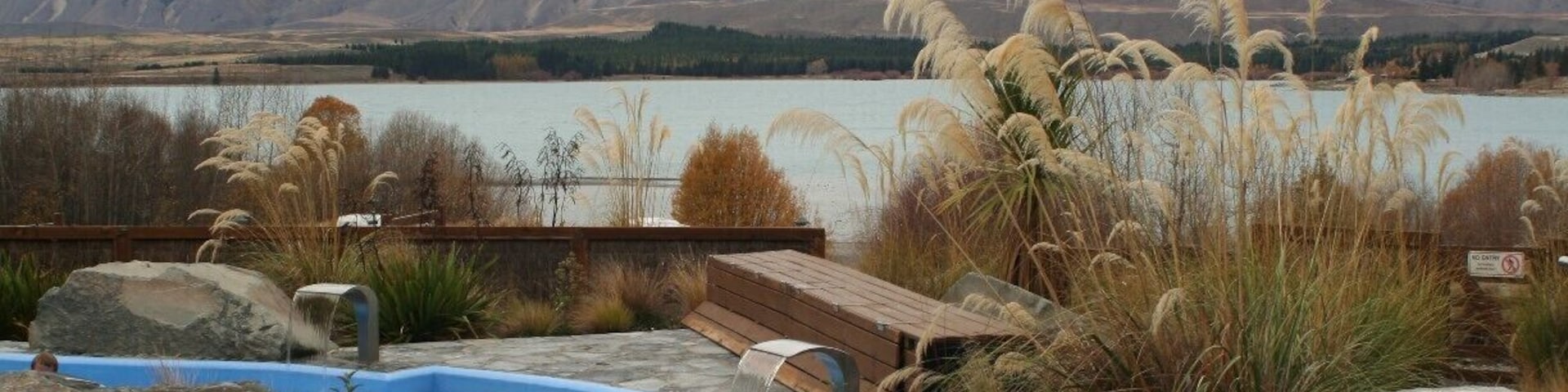 In the shoulder season the pools are very quiet. Since they're hot, it really doesn't matter what the weather does.