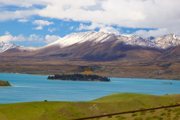 Mount John Observatory das einen Landschaften, Berge und ruhige Szenerie
