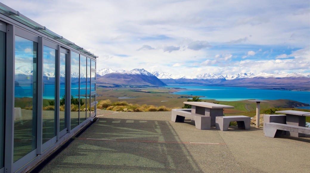 Mount John Observatory featuring tranquil scenes and a lake or waterhole
