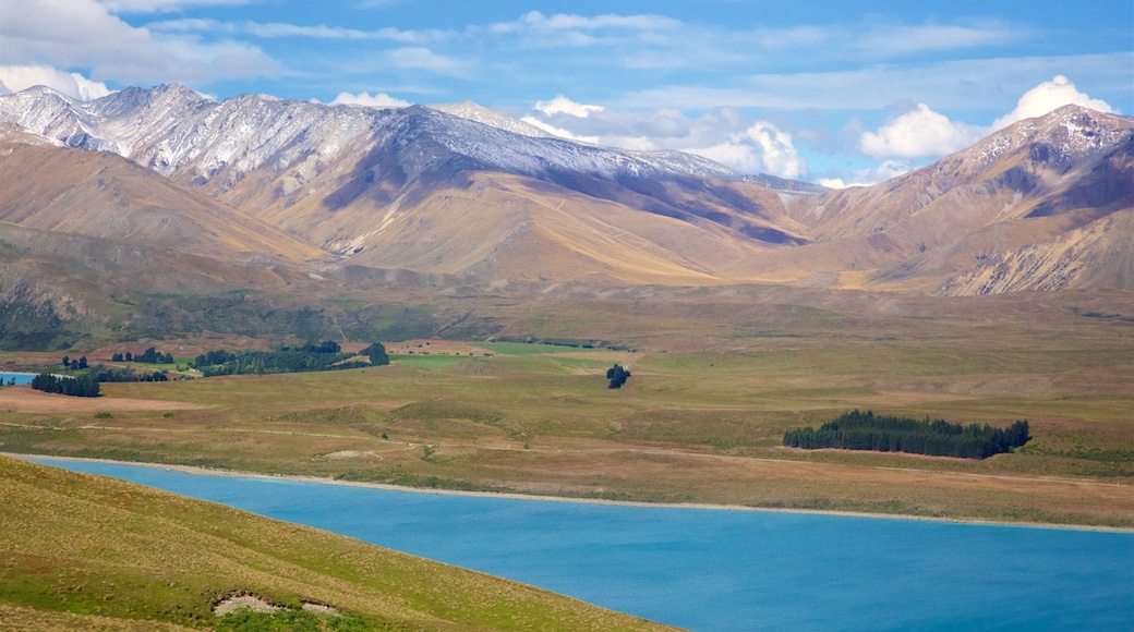 Mount John Observatory featuring landscape views, a river or creek and tranquil scenes