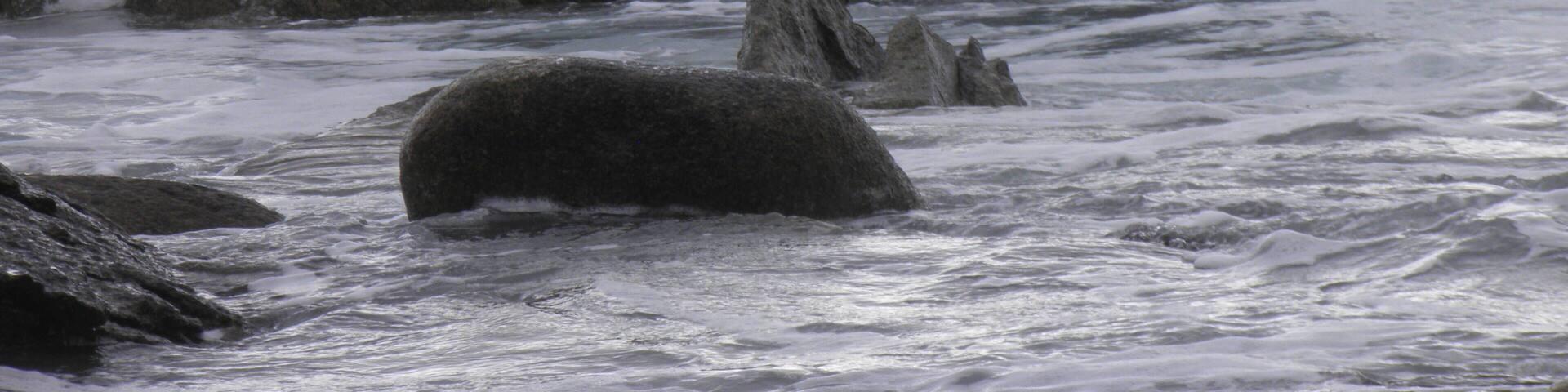 Océan depuis la presqu'île Saint-Laurent à Porspoder (Finistère, France).
