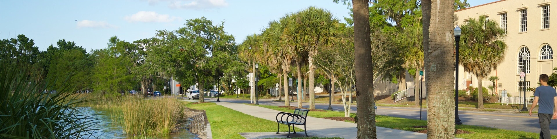Senator Beth Johnson Park featuring a park and a pond