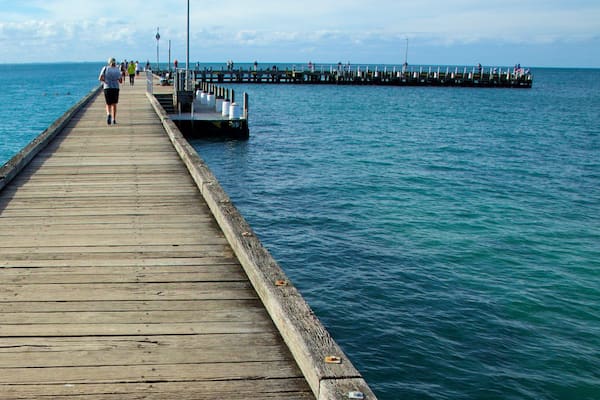 Portsea Pier which includes general coastal views