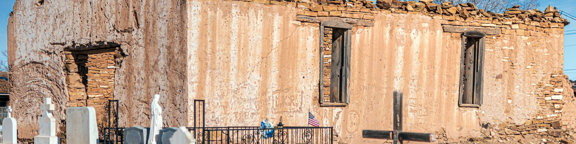 Old Saint Rose of Lima Stone Catholic Church Santa Rosa New Mexico