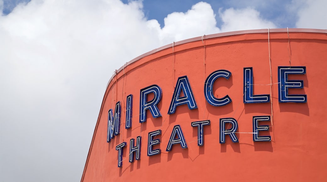 Miracle Theatre which includes signage