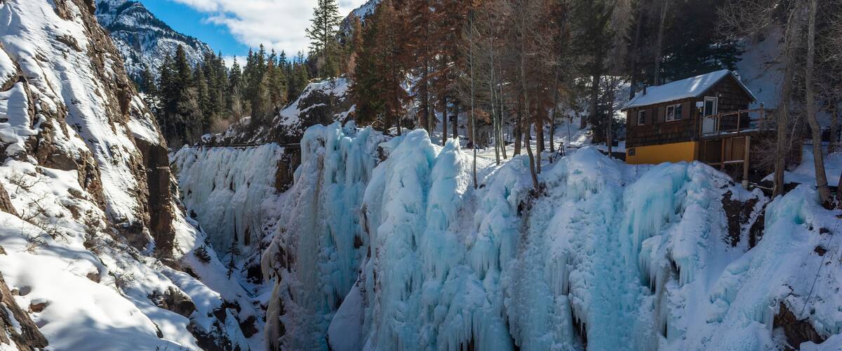 Ouray Ice Park in the Colorado Rocky Mountains