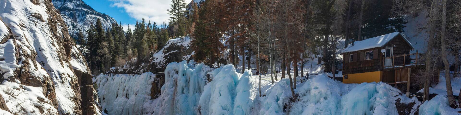 Ouray Ice Park in the Colorado Rocky Mountains