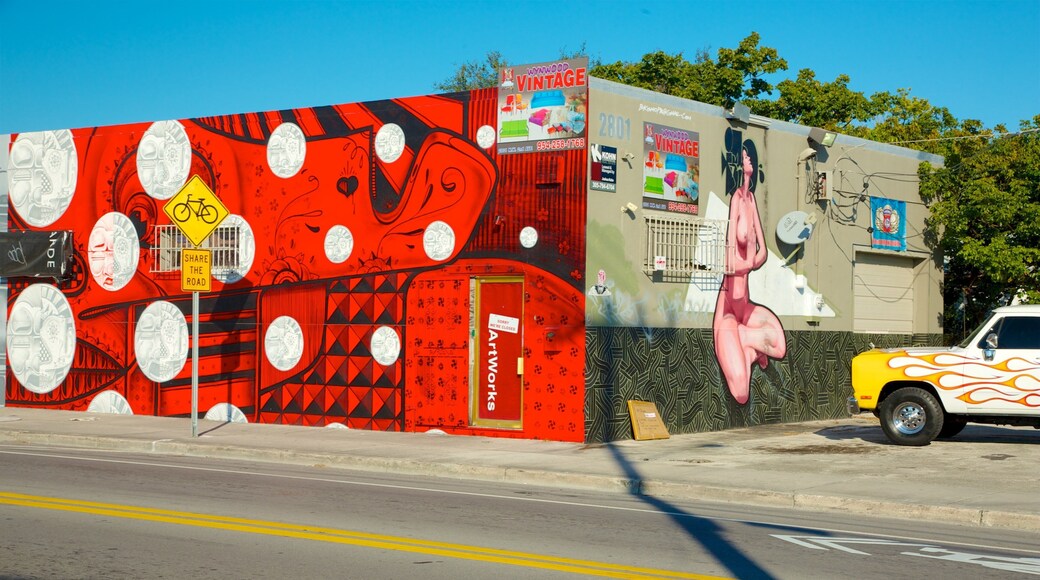 Distrito de arte Wynwood mostrando arte al aire libre
