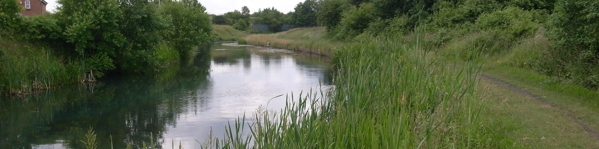 Part of the Wednesbury Oak Loop canal near Bradeley, West Midlands, England.