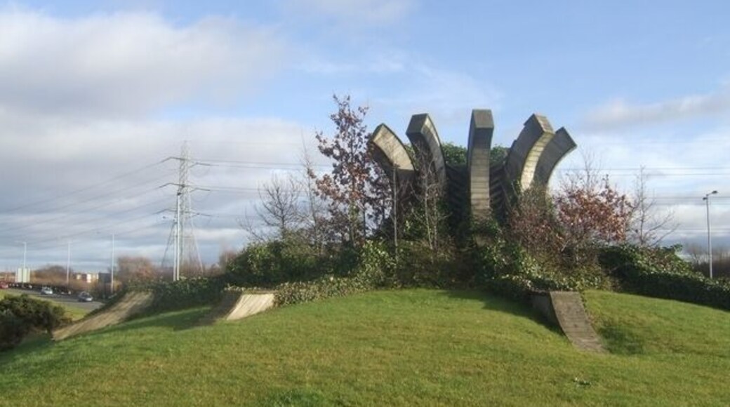 'Bilston Oak' on the Black Country Route One of a series of publicly funded sculptures along the route with a forest theme.