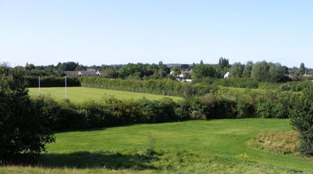 Field View The view of Moseley Park School playing field and the fields off Proud's Lane, Bilston.