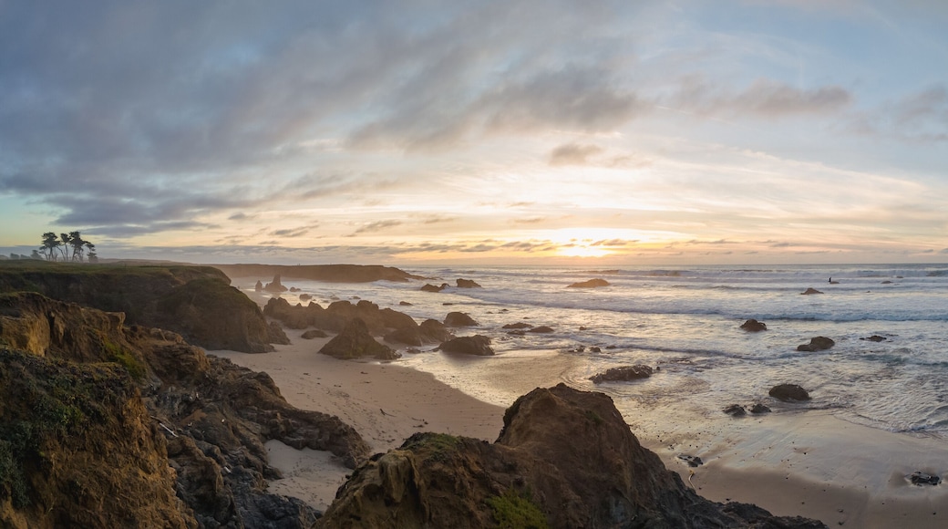 Fort Bragg Panorama near pudding creek beach at sunset
