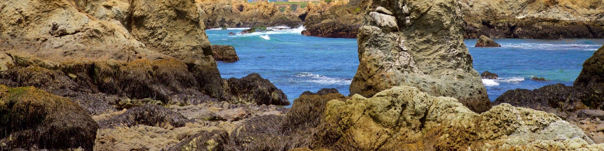 Glass Beach featuring rugged coastline