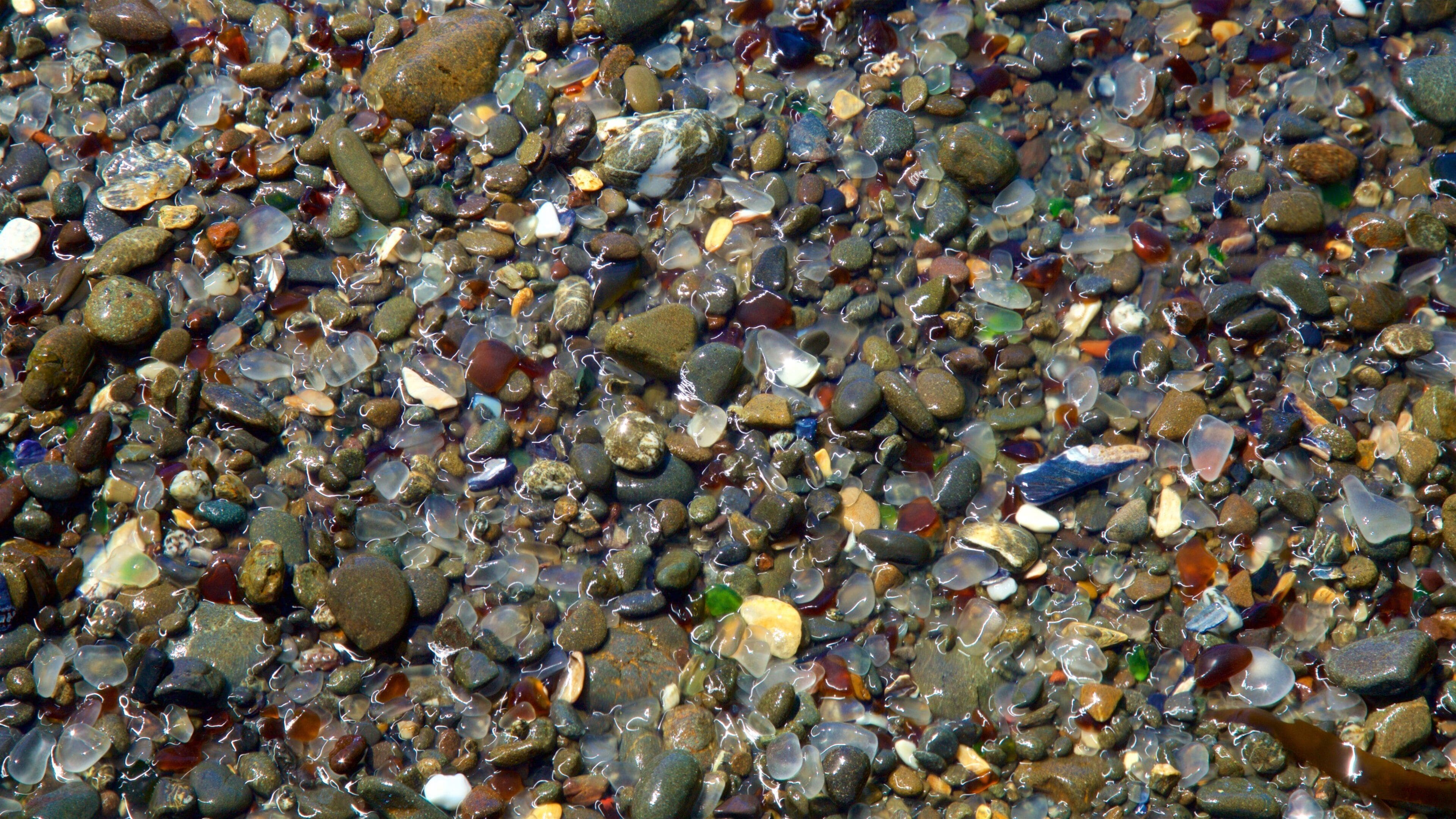 Glass Beach featuring a pebble beach