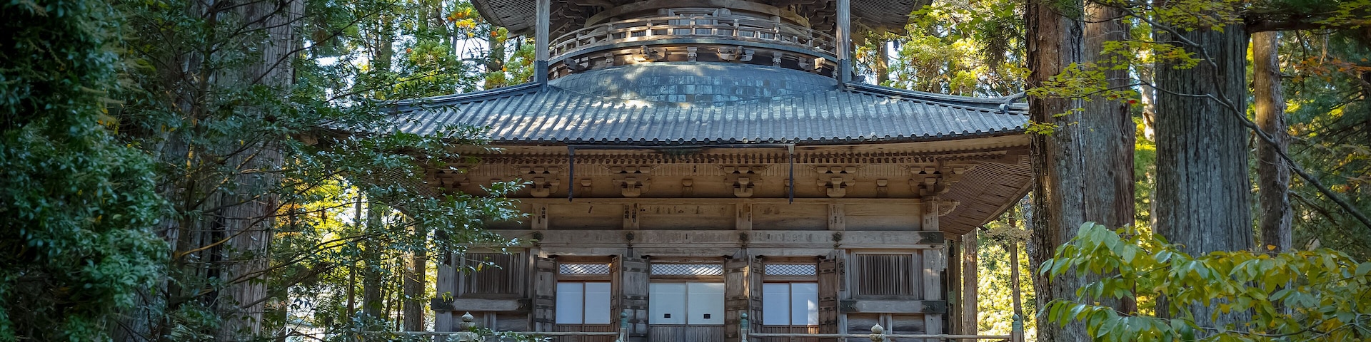 Western Stupa at Danjo Garan Temple in Mt. Koya, Wakayama, Japan
