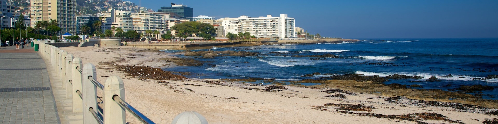 Milton Beach featuring a beach and a city