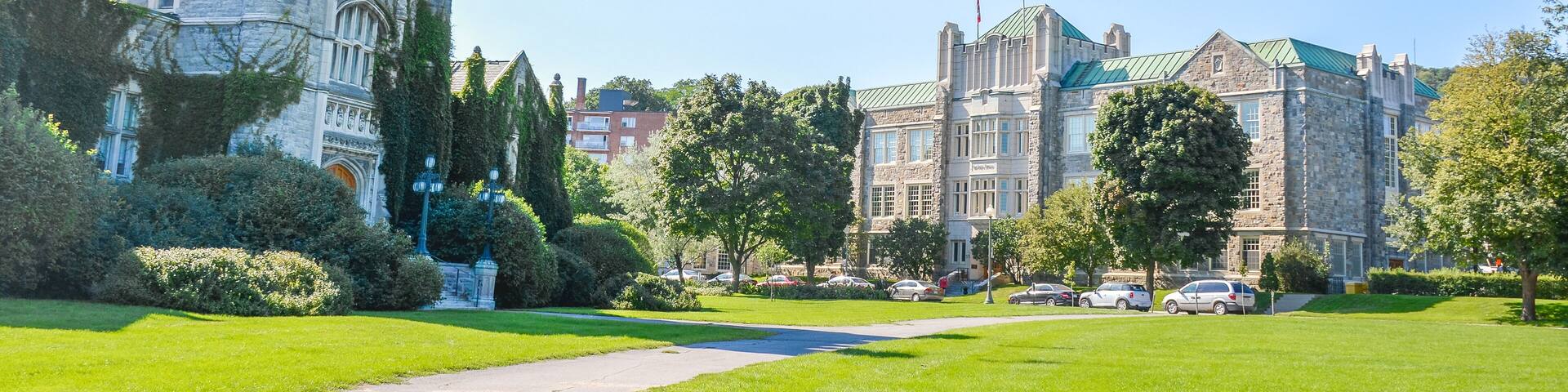 Selwyn House School and Westmount City Hall in Montreal downtown