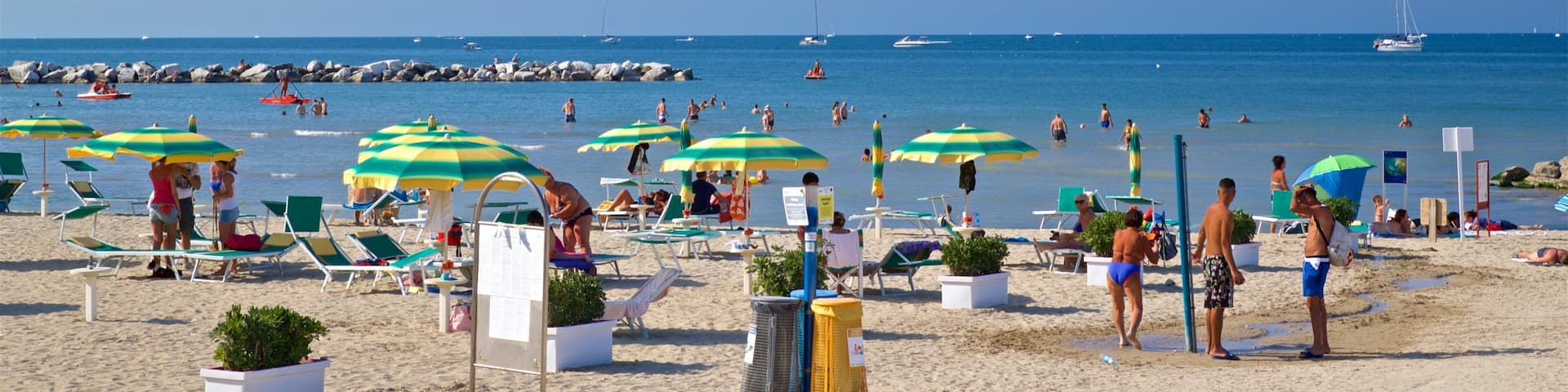 Rivabella showing swimming, a sandy beach and general coastal views
