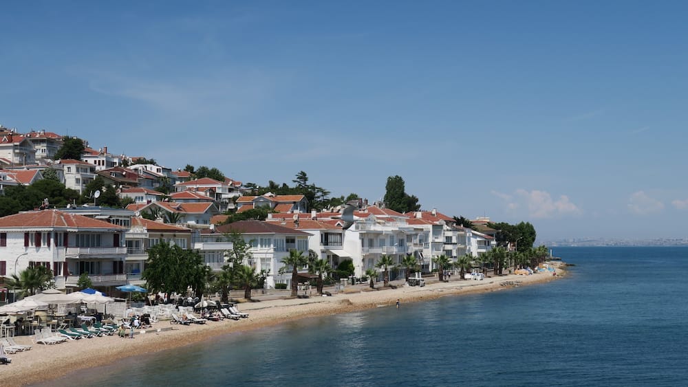Kinaliada, Istanbul - The Beach near the Port of Prince Island Kinali and the Marmara Sea