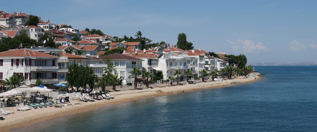 Kinaliada, Istanbul - The Beach near the Port of Prince Island Kinali and the Marmara Sea