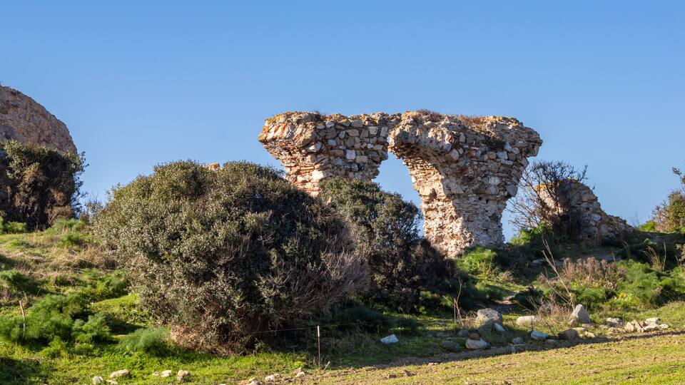 Ruins of the ancient city of Parios in Karabiga.
