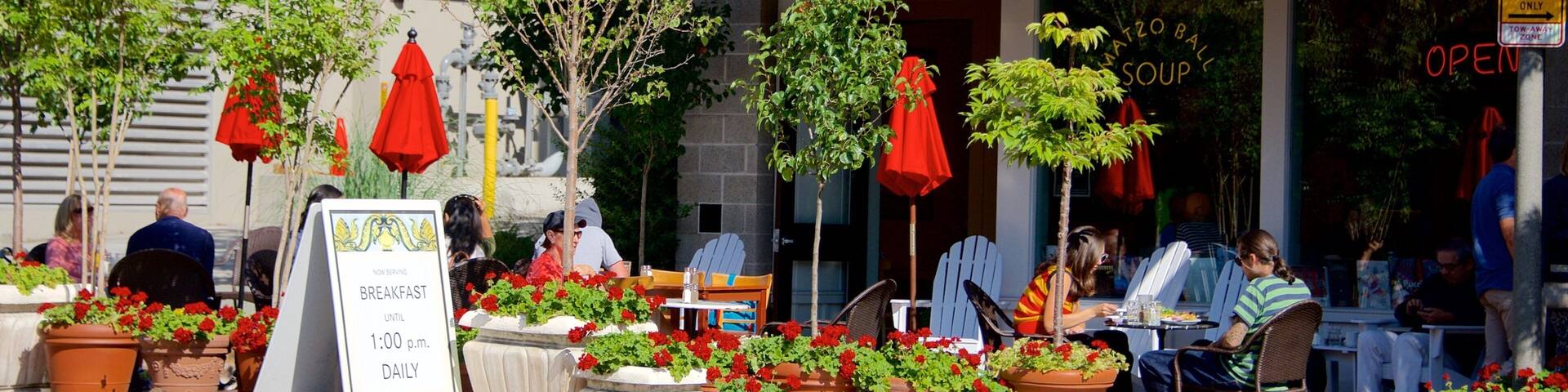 Old Bellevue which includes cafe lifestyle and street scenes