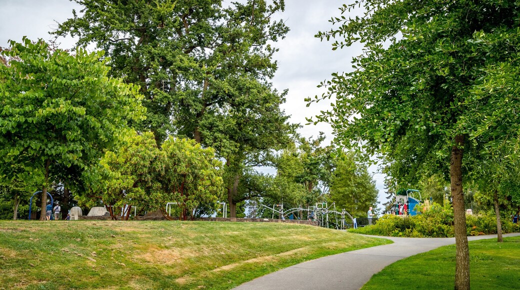 Madison Park Beach showing a park