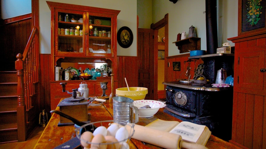 Explore the historic kitchen of Ernest Hemingway Museum and House in Oak Park, Illinois, showcasing vintage decor and culinary artifacts