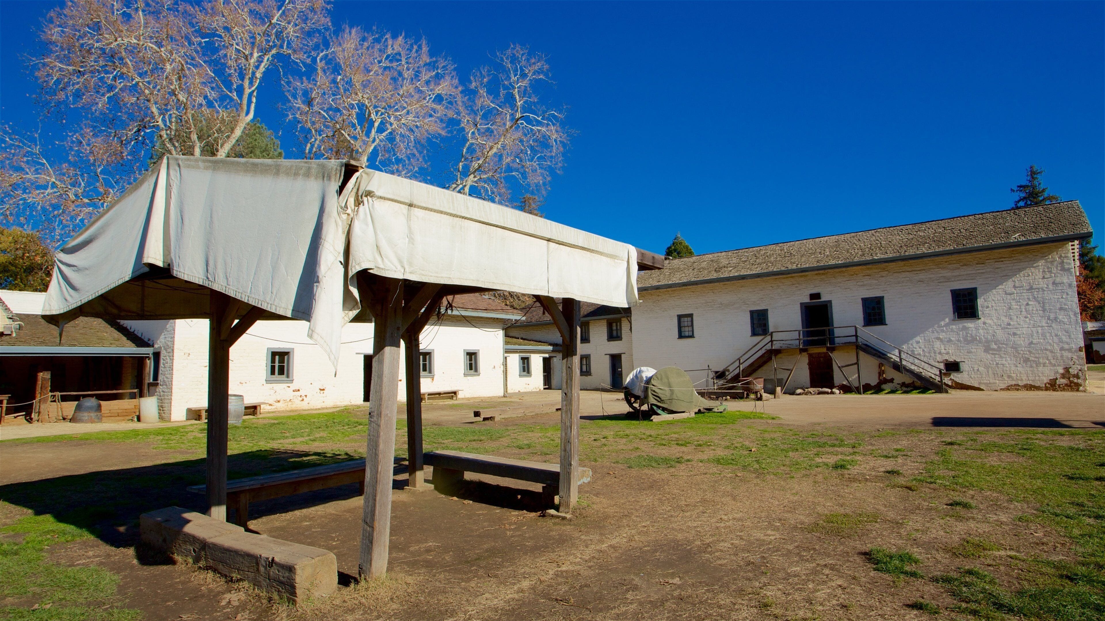 Sutter\'s Fort State Historic Park which includes heritage elements and a garden