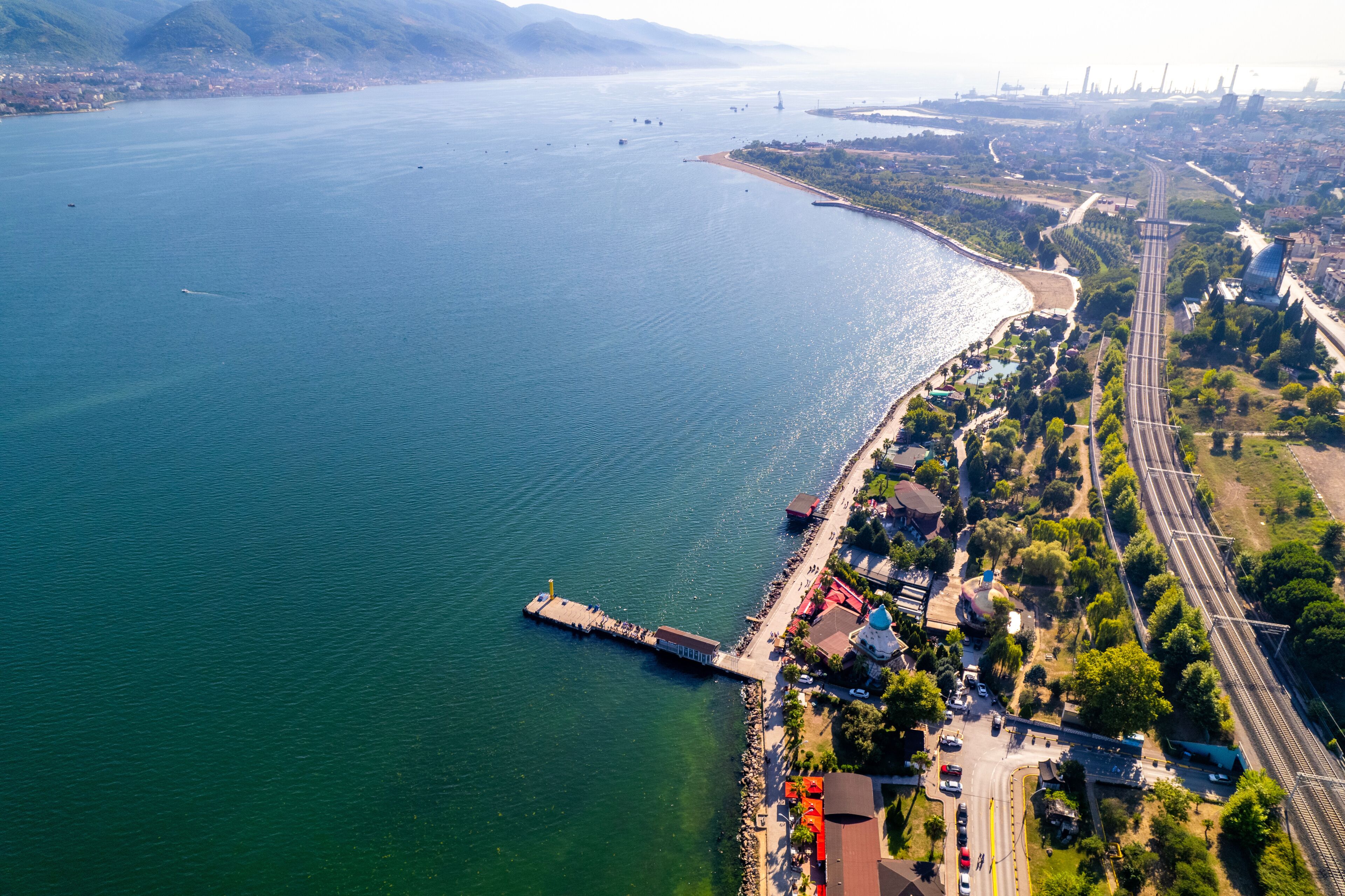 Derince, Kocaeli, Turkey. Derince is a town in Kocaeli province, Turkey. Aerial view with drone.