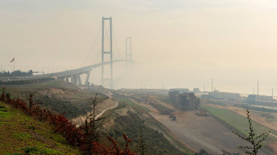 Osman Gazi bridge. World's 4th Longest Suspension Bridge